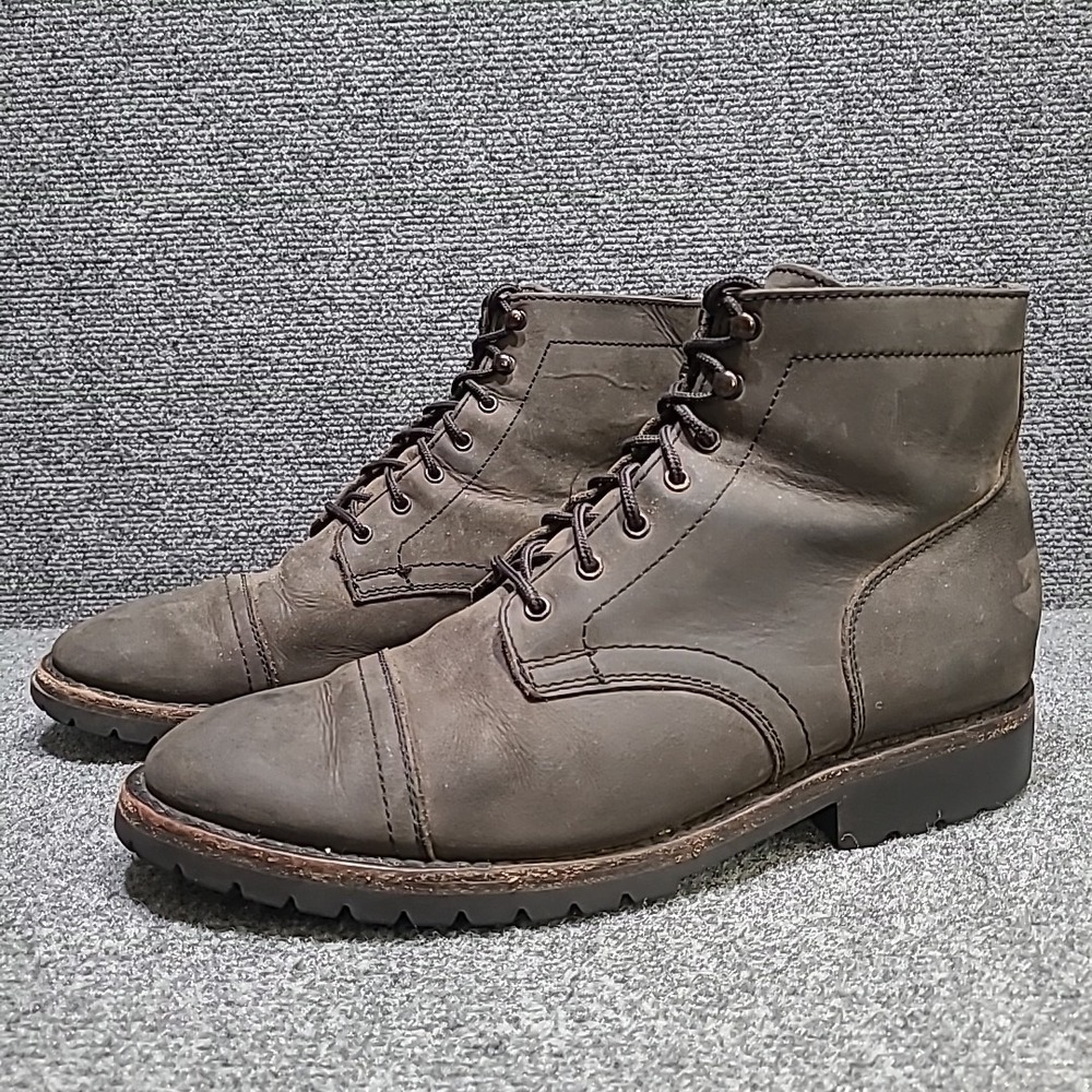 Thursday Boot Company Captain StormKing Dark Olive Leather Combat Boots US 11.5